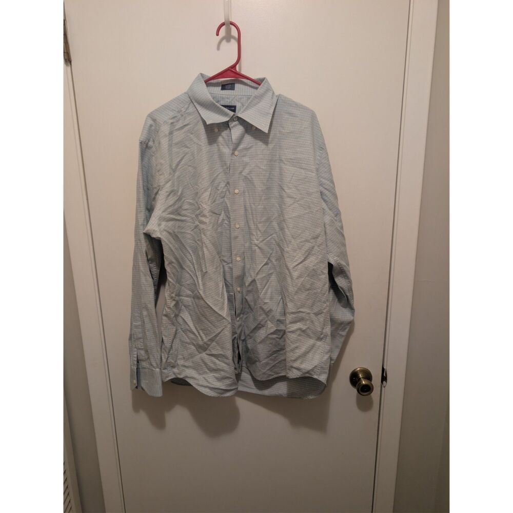 Peter Millar Collection Men's Cotton Plaid Long Sleeve Dress Shirt Size XL
